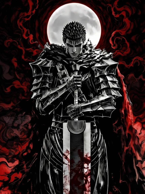 Toll of the Warrior – Guts Berserk Metal Art Print | Screen Wall