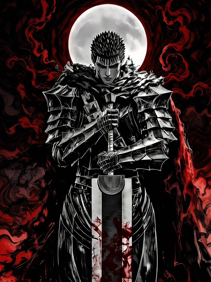 Toll of the Warrior – Guts Berserk Metal Art Print | Screen Wall