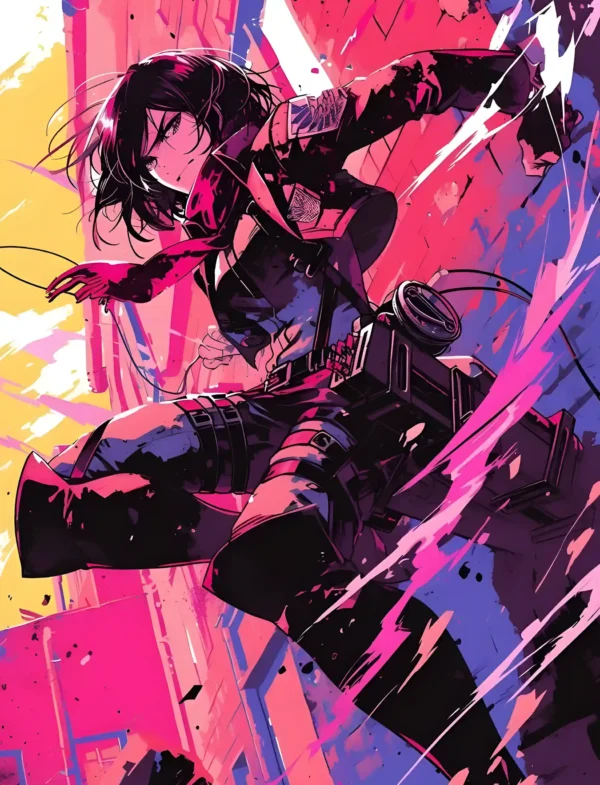Mikasa Ackerman Metal Art Print | Screen Wall