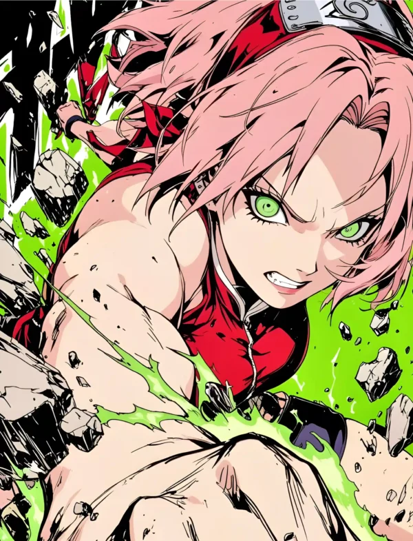 Sakura Haruno Metal Art Print | Screen Wall