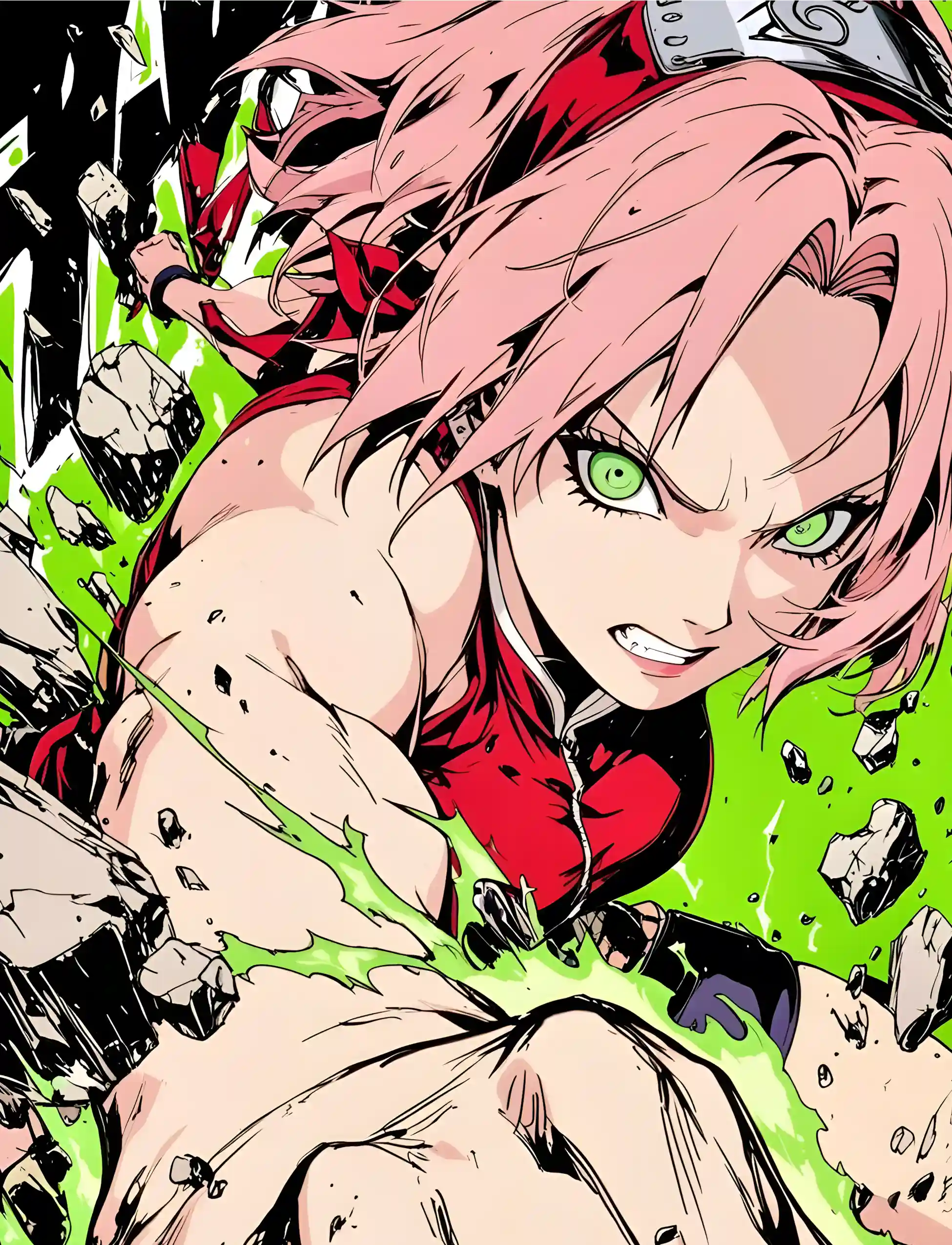 Sakura Haruno Metal Art Print | Screen Wall